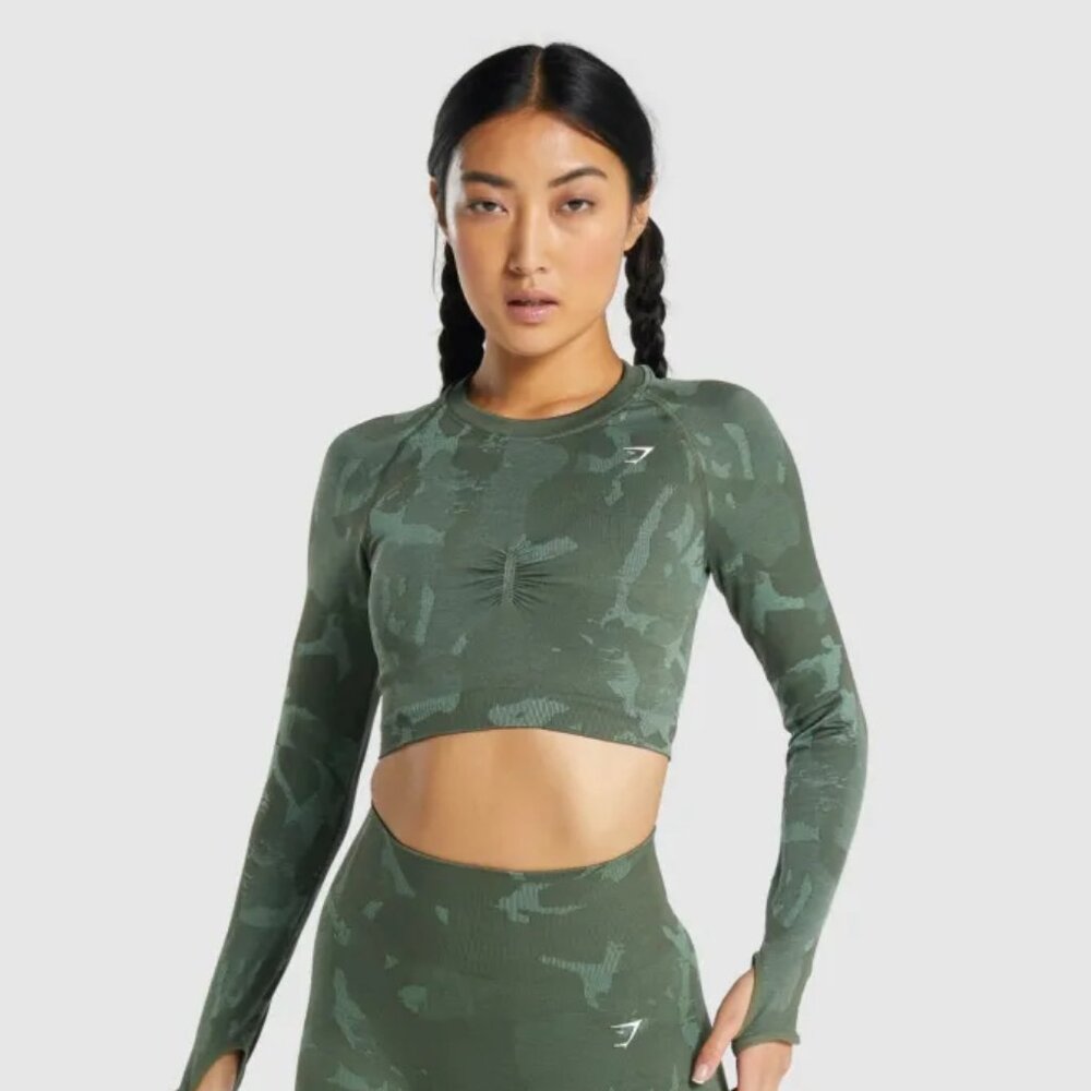 Gymshark Camo Seamless Long Sleeve Top